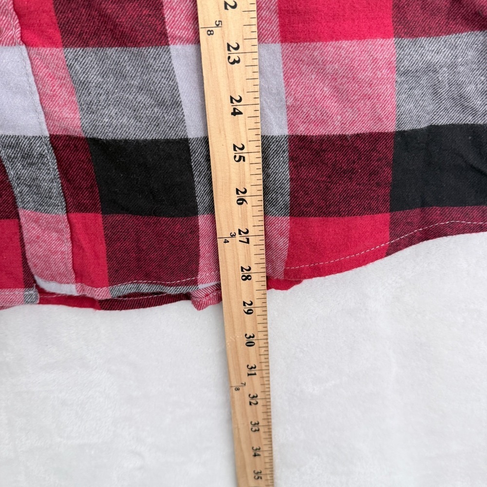 Eddie Bauer Flannel Shirt Mens XL Red Flannel Plaid Pocket Outdoor Button Down - Picture 5 of 9